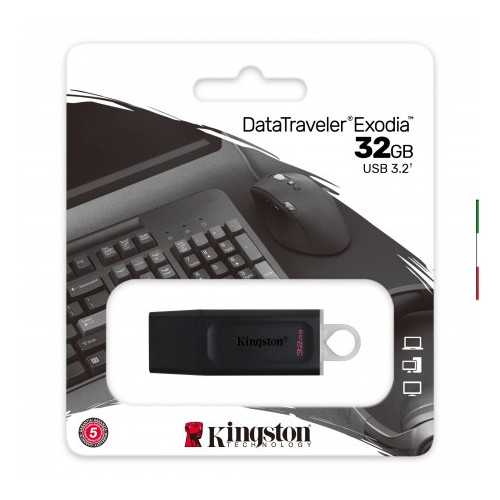 PEN DRIVE 32 GB USB 3.0 KINGSTON EXODIA NERO