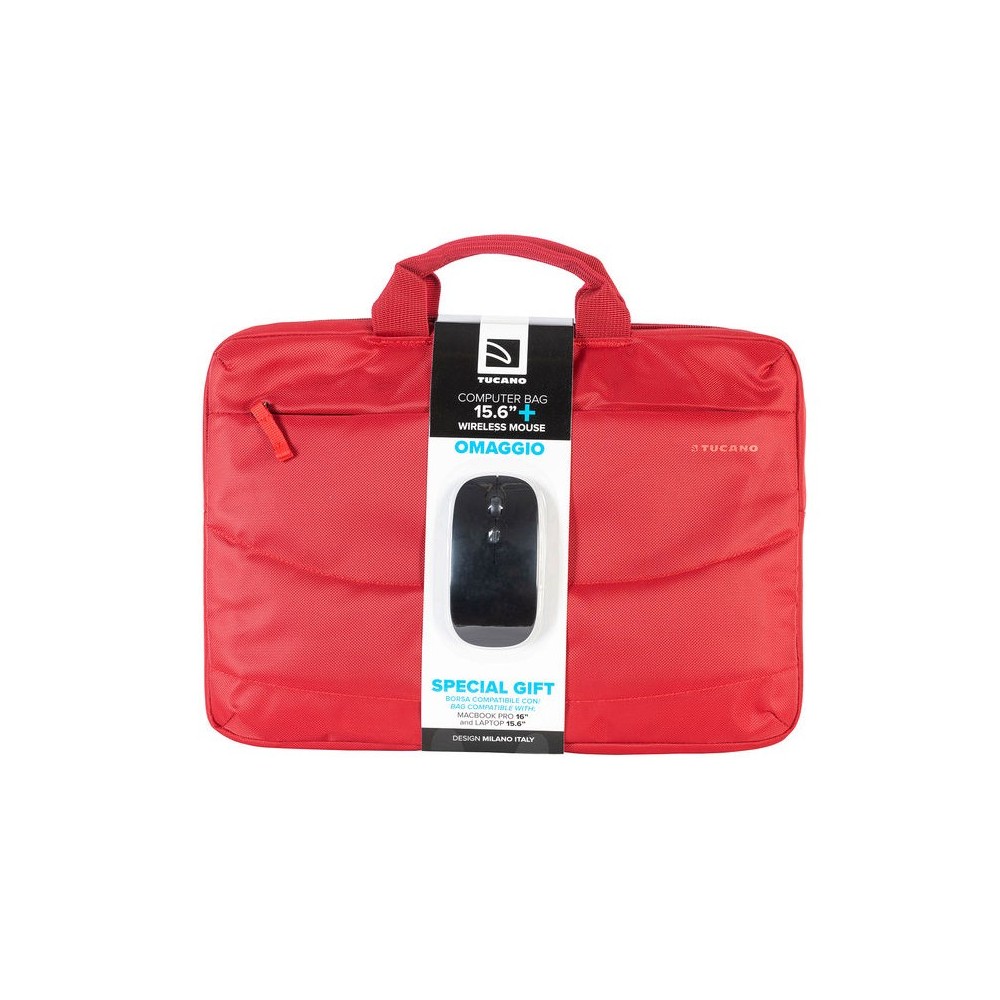 BORSA NOTEBOOK TUCANO 15,6 ROSSA IDEA + MOUSE