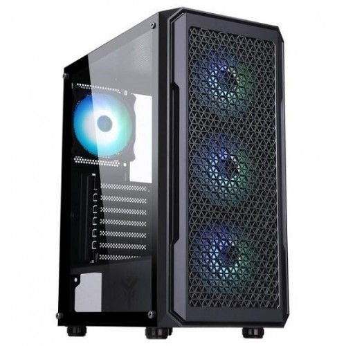 CASE ITEK SIX TRIANGLE GAMING MIDDLE TOWER 4x12cm ARGB fan, USB3, Side Panel Temp Glass