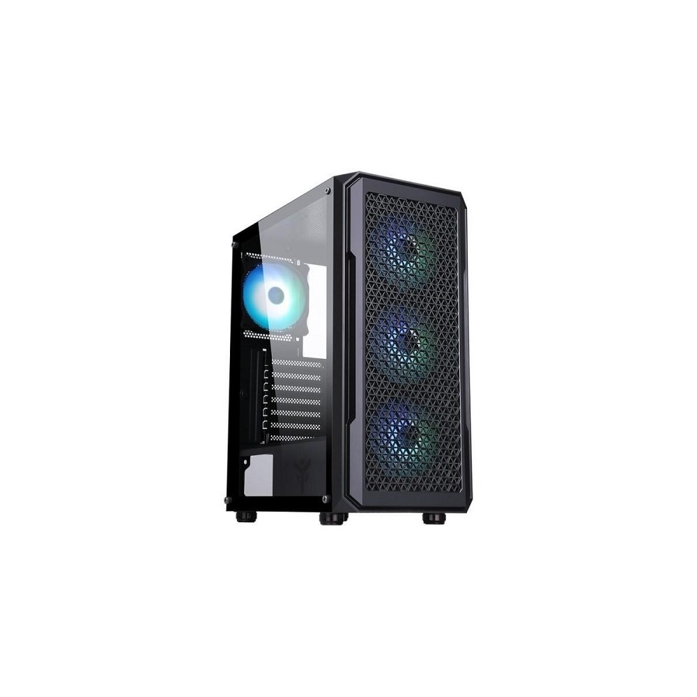 CASE ITEK SIX TRIANGLE GAMING MIDDLE TOWER 4x12cm ARGB fan, USB3, Side Panel Temp Glass