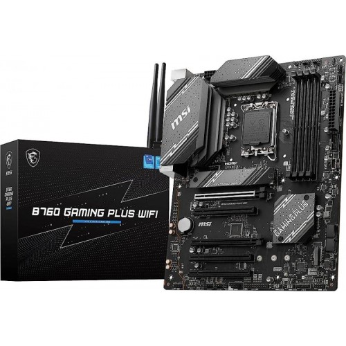 MB MSI B760 GAMING PLUS WIFI LGA 1700, DDR5, 5PCIe-EX16, 3M.2, 4SATA3, MATX