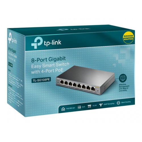 SWITCH TP-LINK EASY SMART 4 x 10/100/1000 (4 PoE+) (64 W)