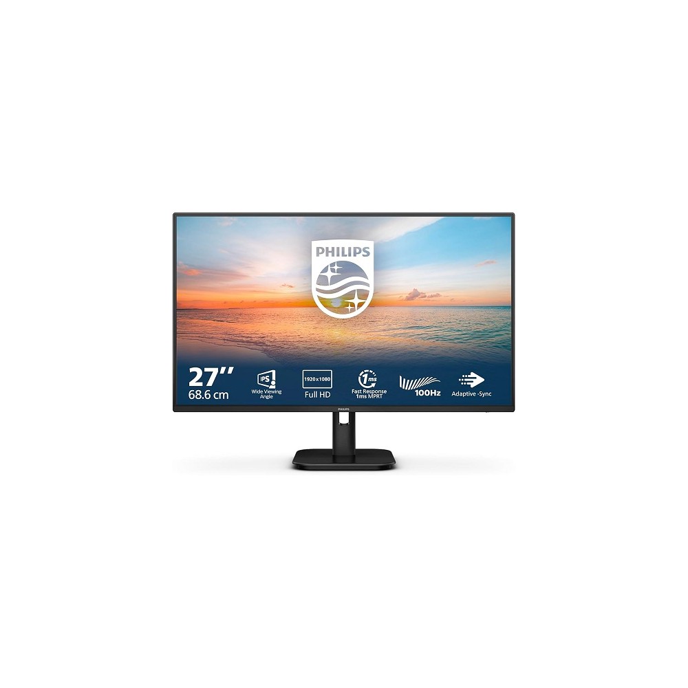 MONITOR PHILIPS 27 FHD LCD IPS/VGA/HDMI 100Hz 1920x1080 NERO