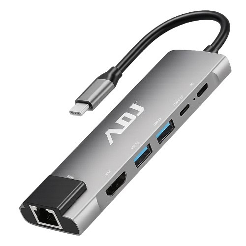 DOCKING STATION ADJ TYPE C MULTIPORTE 6in1 2x Usb3.0 2x HDMI