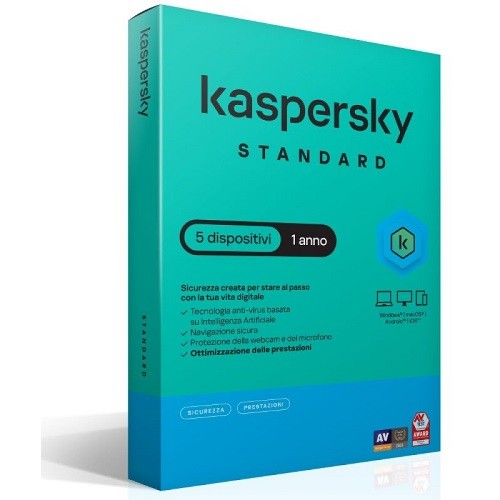 Kaspersky Standard 5 dispotivi 1anno