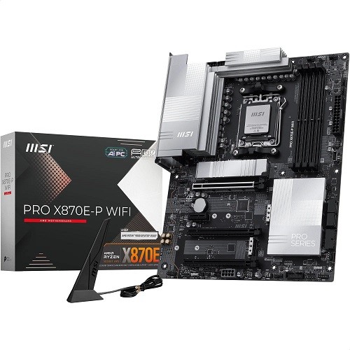 Scheda madre MSI PRO X870E-P WIFI ATX con socket AM5, chipset AMD X870E, 4 slot DDR5 e scatola retail originale – PcSuit.it