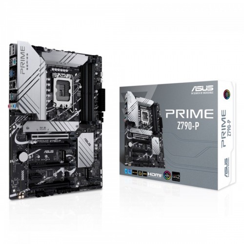 Scheda madre ASUS PRIME Z790-P ATX con socket LGA1700, chipset Intel Z790 e 4 slot DDR5 – vista frontale
