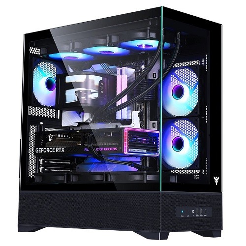 CASE ITEK SHOWBUI 37B - Gaming Tower ATX- 3x12cm ARGB fan- Type C 2xUSB3.0 - Side & Front Panel Temp