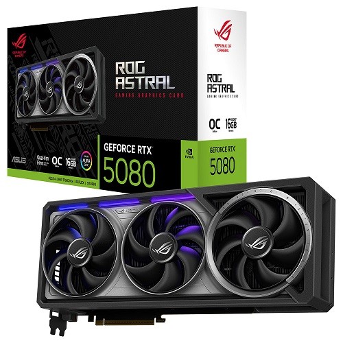 VGA ASUS GEFORCE RTX 5080 ROG ASTRAL GAMING 16GB GDDR7 DLSS4