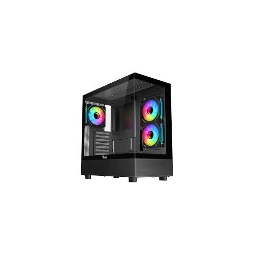 CASE SHOWBUI 42B - GAMING TOWER, ATX 3x12cm ARGB fan, 2xUSB3, Type-C, Side & Front Panel Temp Glass