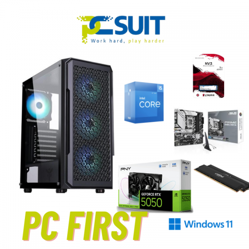 PC SUIT GAMING FIRST I5-14400 16GB D5 NVME 1TB RTX5050 8GB W11 PRO
