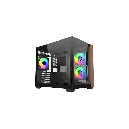 CASE COOLER MASTERLITE 481 WOOD, NERO