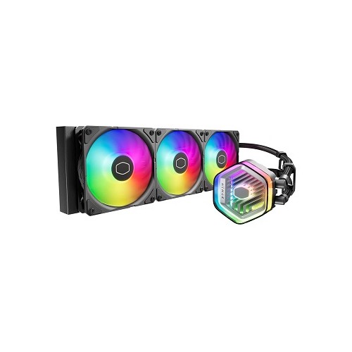 DISSIPATORE A LIQUIDO COOLER MASTER MASTERLIQUID 360 ATMOS ARGB GEN 2, SICKLEFLOW V2 120 ARGB